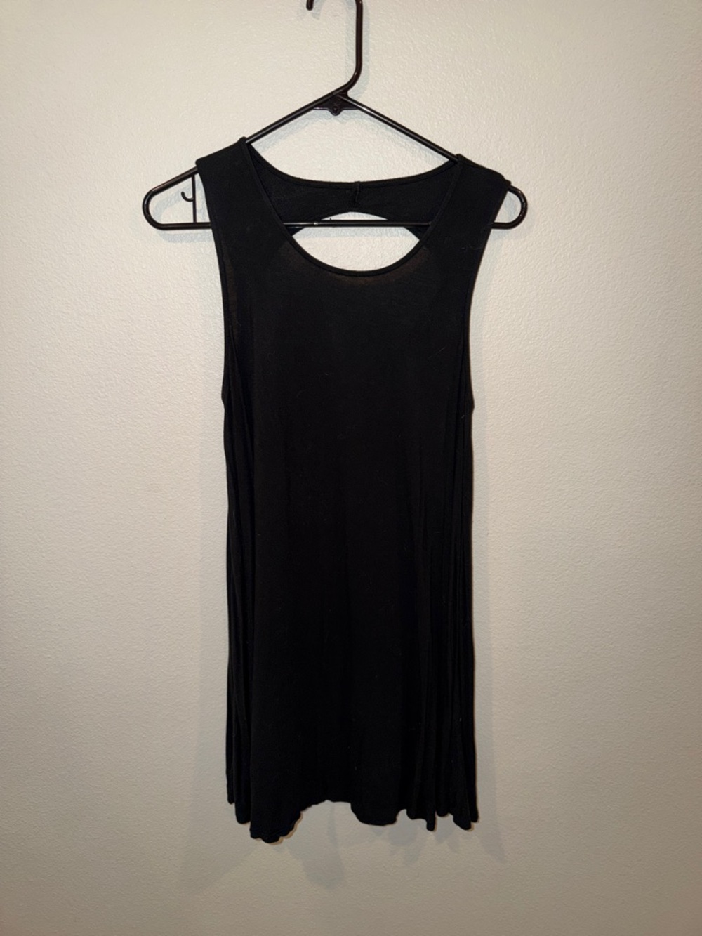 American Eagle Outfitters Black Sleeveless Swing Mini Dress